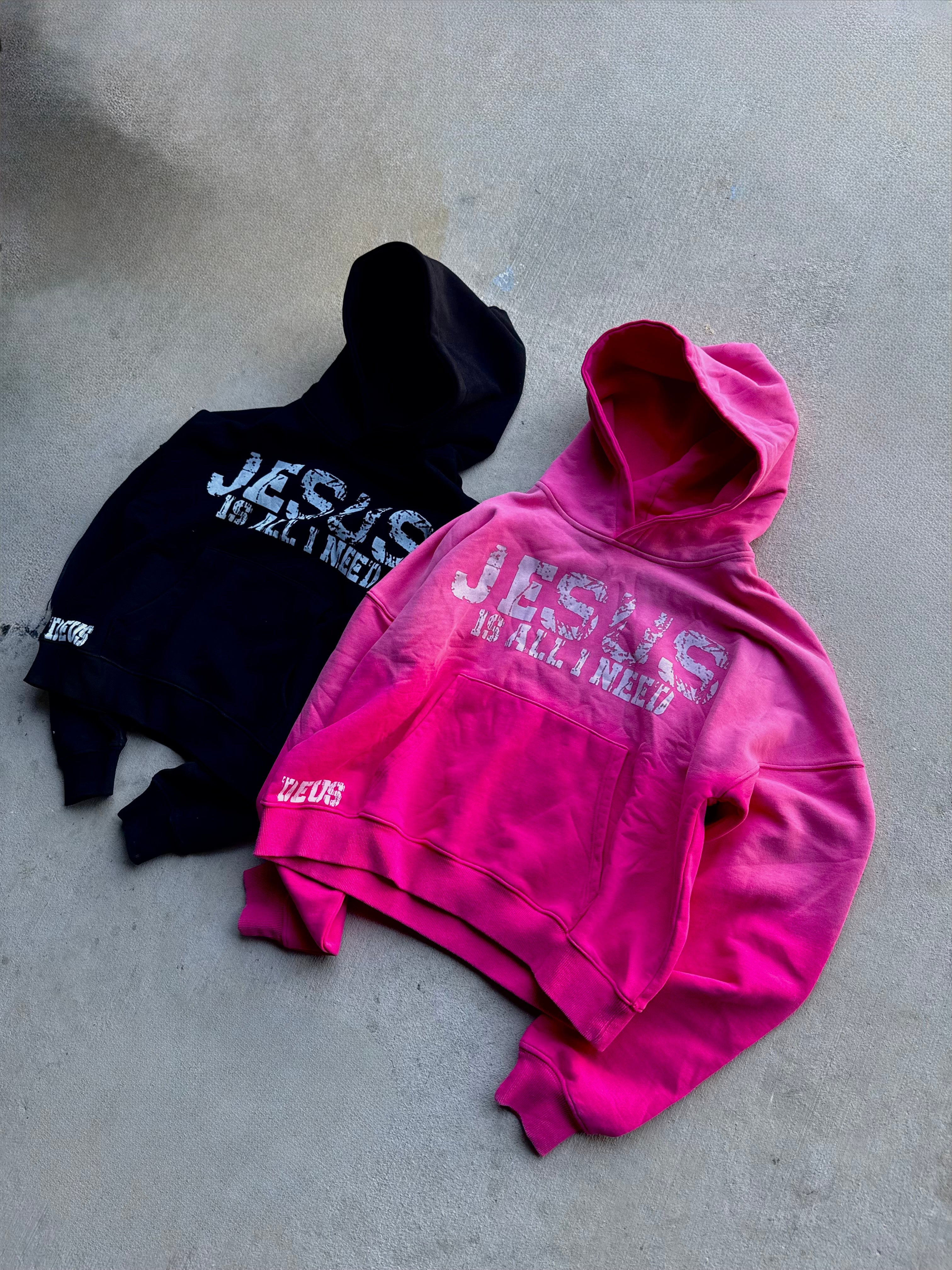 “JESUS IS ALL WE NEED”BLACK HOODIE