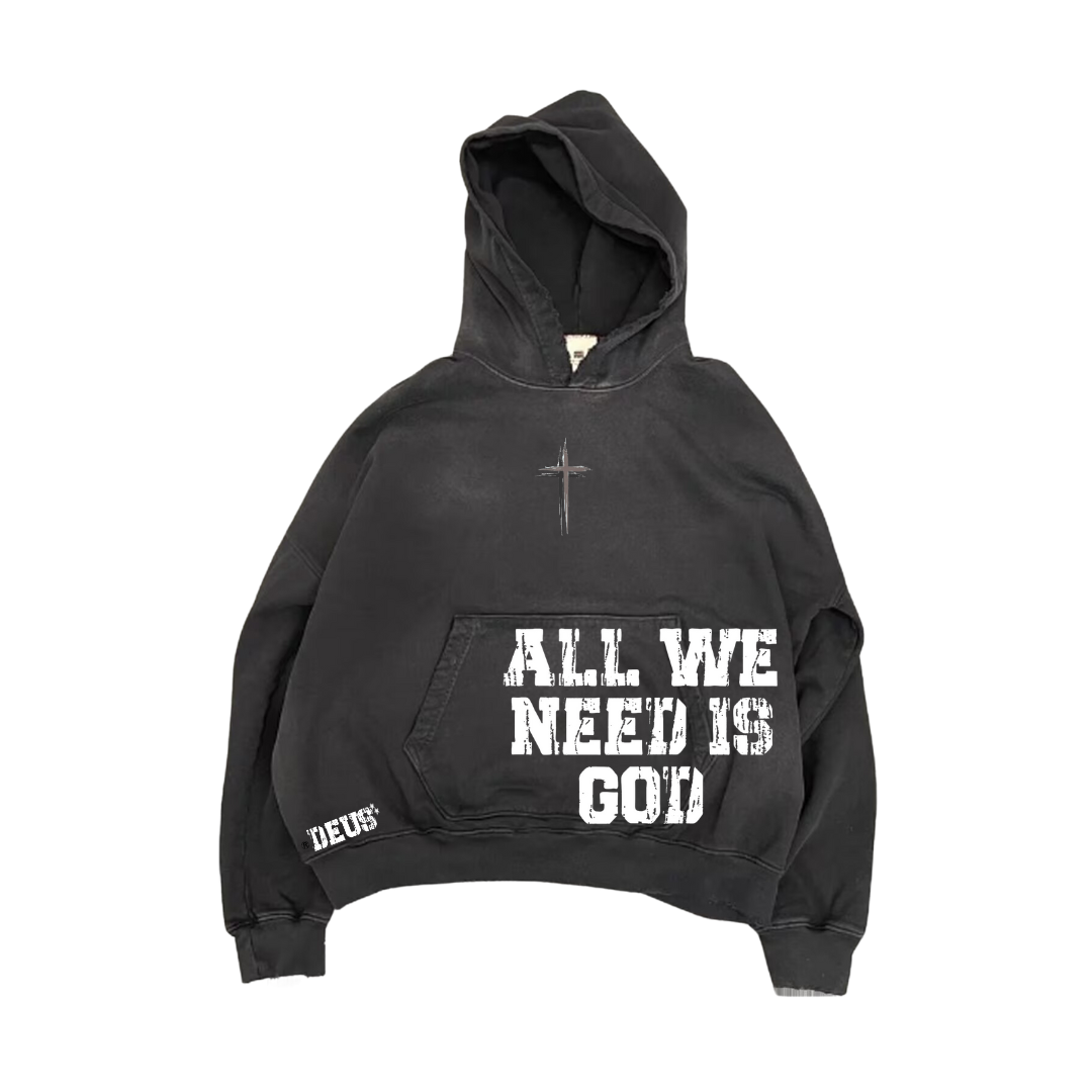 DEUS BLACK WASH HOODIE