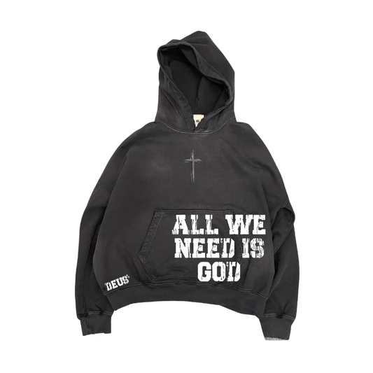 DEUS BLACK WASH HOODIE